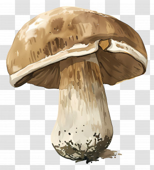 Shiitake Mushroom - Realistic Illustration Of A Mushroom Transparent PNG