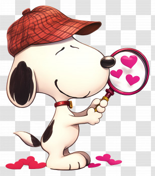 Snoopy Love - Snoopy Searching With Love Transparent PNG