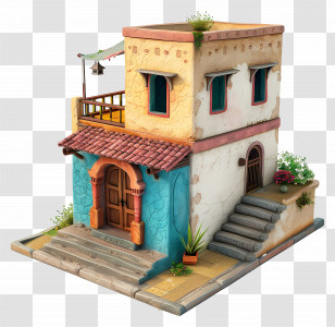Simple Indian House - Small Cute Doodle House Transparent PNG