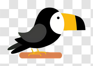 Bird Parrot - Cute Toucan Bird With Large Beak Transparent PNG
