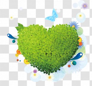 Tree Poster - Arbor Day - Heart-shaped Grass Transparent PNG