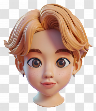 Bts - Smiling Animated Boy With Blonde Hair Transparent PNG