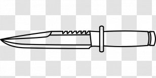 Knife Hunting & Survival Knives Drawing Clip Art - Cold Weapon Transparent PNG
