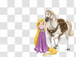 Rapunzel Elsa Ariel Gothel - Figurine - With Horse (Maximus) Transparent PNG
