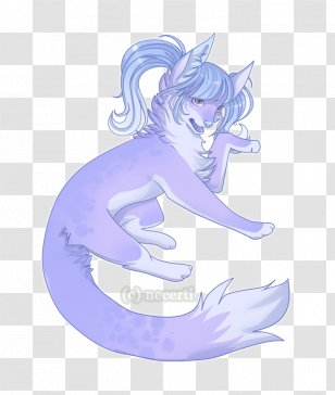 Art Elaive Dog Mermaid Character - Watercolor - Ming Piece Simple Shading Transparent PNG