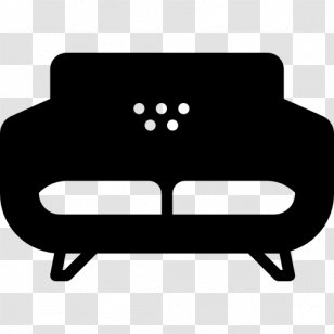 Chair Couch Furniture Clip Art - Black Transparent PNG