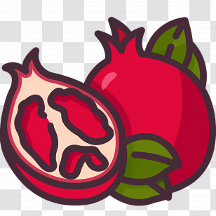 Pomegranate Fruit - Juicy Pomegranate Illustration Transparent PNG