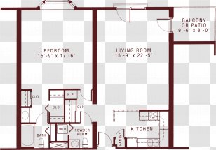 Floor Plan Apartment Architecture Living Room - Area Transparent PNG