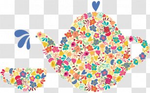 Teapot Clip Art - Flower - Design Transparent PNG