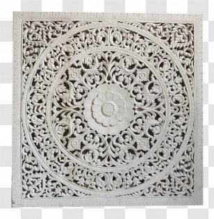 Wood Carving Design Panelling - Ceiling Transparent PNG