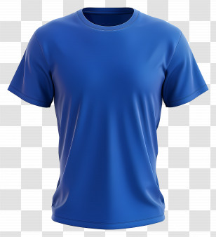 Royal Blue Tshirt - Simple Blue T-Shirt In Plain Design Transparent PNG