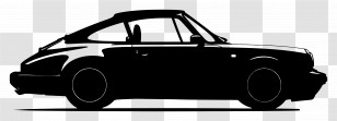 Porsche Silhouette - Black Car Silhouette Illustration Transparent PNG