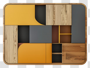 Cabinets - Modern Shelves With Stylish Design Transparent PNG