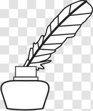 Paper Quill Pen Inkwell Clip Art - Line - Cliparts Drawing Transparent PNG