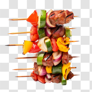 World Kebab Day
 - Grilled Skewers With Vegetables And Meat Transparent PNG