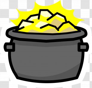 Club Penguin Gold Clip Art - Cartoon - Pot Of Transparent PNG