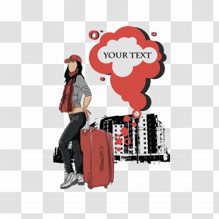 Fashion Illustration - Model - Travel For Women Transparent PNG