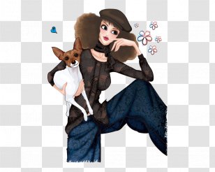 Fashion Cartoon Drawing Illustration - Heart - Creative Hand-painted Images Of People In Europe And America Transparent PNG