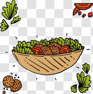 Middle Eastern Cuisine Falafel Shawarma Vegetarian Lebanese - Food - Salad Transparent PNG
