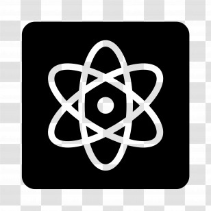 Atom Symbol Emoji - Atom Science Symbol Transparent PNG