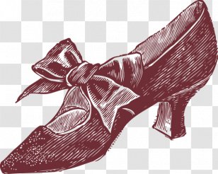 High-heeled Footwear Drawing Shoe - Hand Drawn Sketch Bow Heels Pattern Transparent PNG