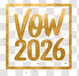 Vow 2026 - Gold Vow 2026 Badge Transparent PNG