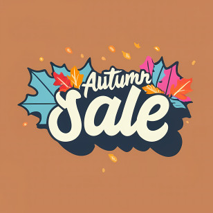 Autumn Sale - Autumn Sale Banner With Colorful Leaves Transparent PNG
