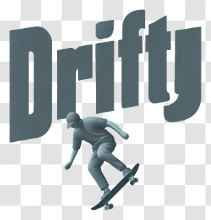 Drifty Logo - Drifty Skateboarder Logo Transparent PNG