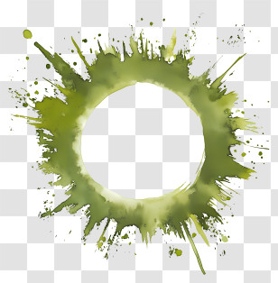 Bright Shining Circle - Green Splash Circle Design Transparent PNG