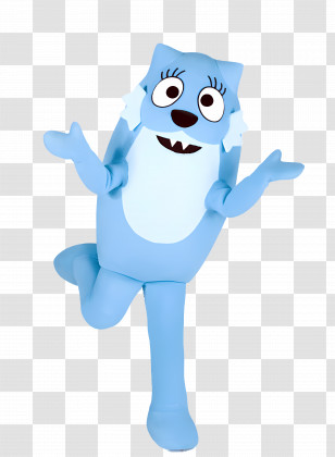 Yo Gabba Gabba - Blue Cat Cartoon Character Transparent PNG