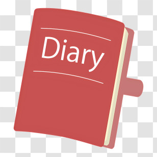 Icon - Red Diary For Personal Use Transparent PNG