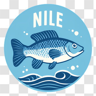 Nile Logo - Nile Fish Blue Badge Transparent PNG