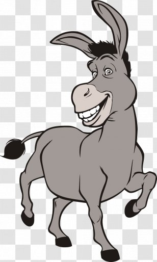 Donkey Shrek The Musical Princess Fiona Puss In Boots - Black And White Transparent PNG