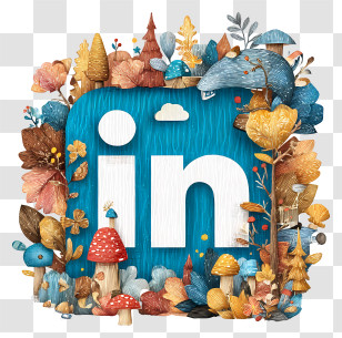 Linkedin Logo - LinkedIn Logo With Nature Elements Transparent PNG