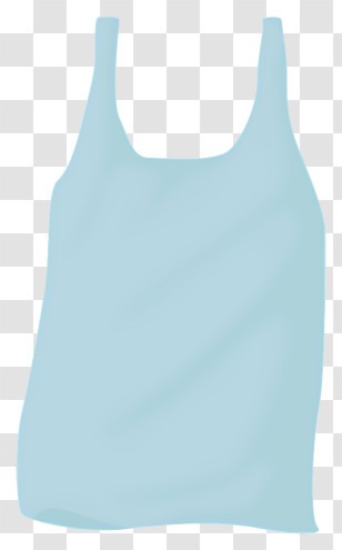 Plastic Bag - Light Blue Tank Top Transparent PNG
