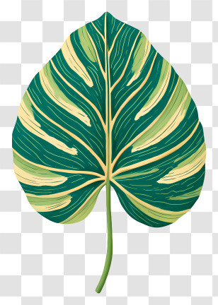 Jungle Leaf - Patterned Leaf With Unique Design Transparent PNG