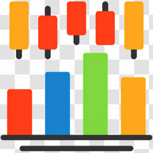 Stock Market - Colorful Candlestick Chart Transparent PNG