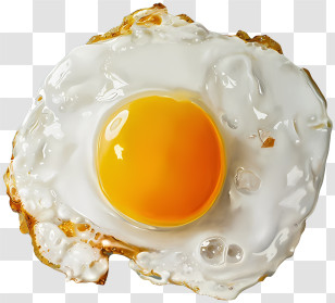 Egg - Crispy Fried Egg With Golden Yolk Transparent PNG