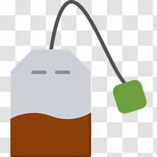 Tea Bag - Tea Bag With Green Tag Transparent PNG