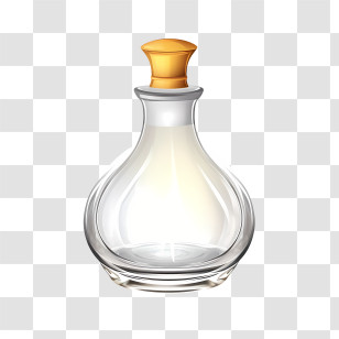 Perfume Bottle - Transparent Glass Bottle With Stopper Transparent PNG