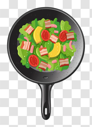 Healthy Eating - Fresh Salad With Vegetables In A Pan Transparent PNG