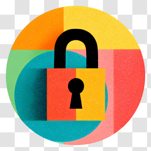 Security Icon - Colorful Lock Illustration Transparent PNG