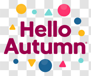 Hello Autumn - Hello Autumn Colorful Typography Transparent PNG