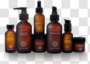 True Botanicals Skin Care Lotion Glass Bottle Transparent PNG