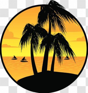 Sunset Island - Desert - Under The Transparent PNG