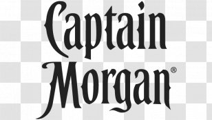 Captain Morgan Rum Logo Font - Black And White - Design Transparent PNG