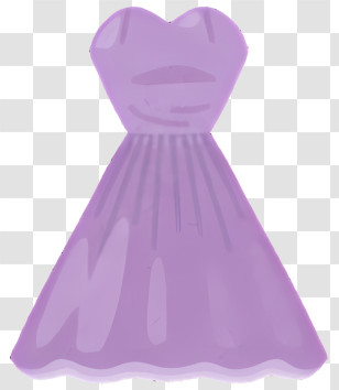 Icon - Purple Dress In Minimalist Style Transparent PNG