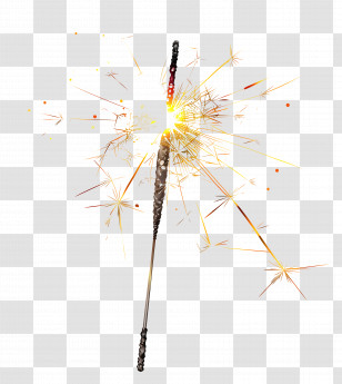Sparkler - Radiant Sparkler Bursting With Sparks Transparent PNG