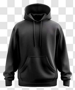 Hoodie - Black Hoodie For Casual Streetwear Transparent PNG