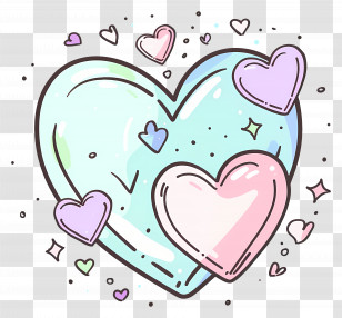 Heart - Playful Cartoon Hearts Illustration Transparent PNG